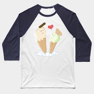 Ice Creams In Love Baseball T-Shirt